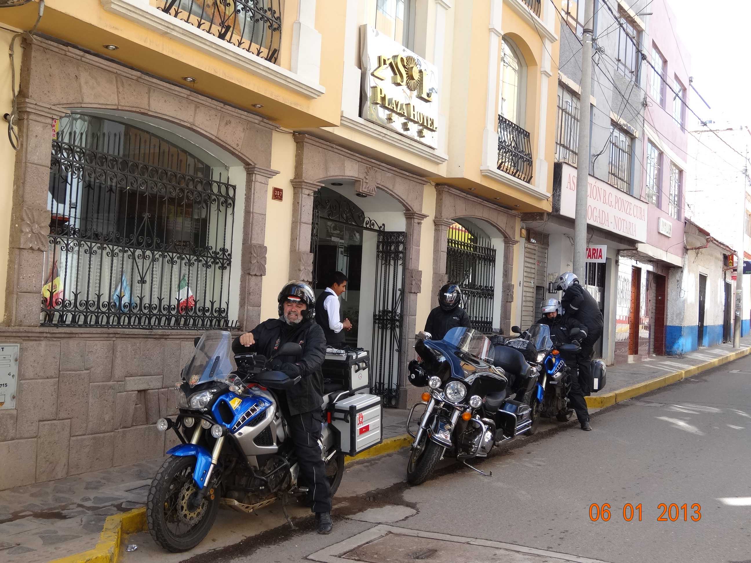 Saindo do Hotel em PUNO