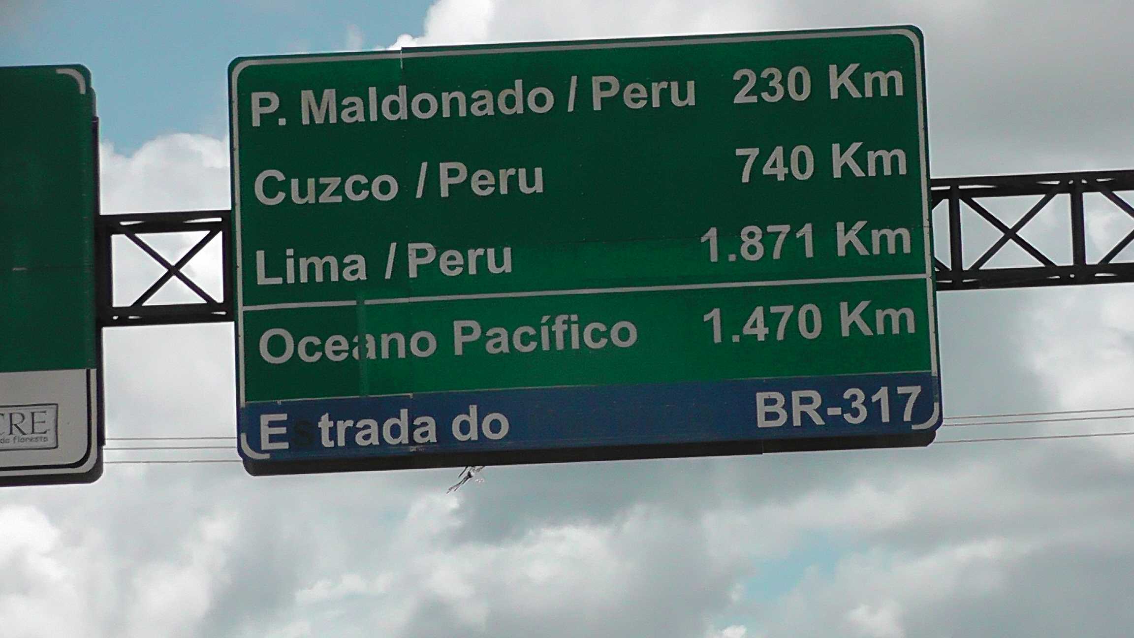 Para quem estÃ¡ indo de Assis Brasil para o Peru