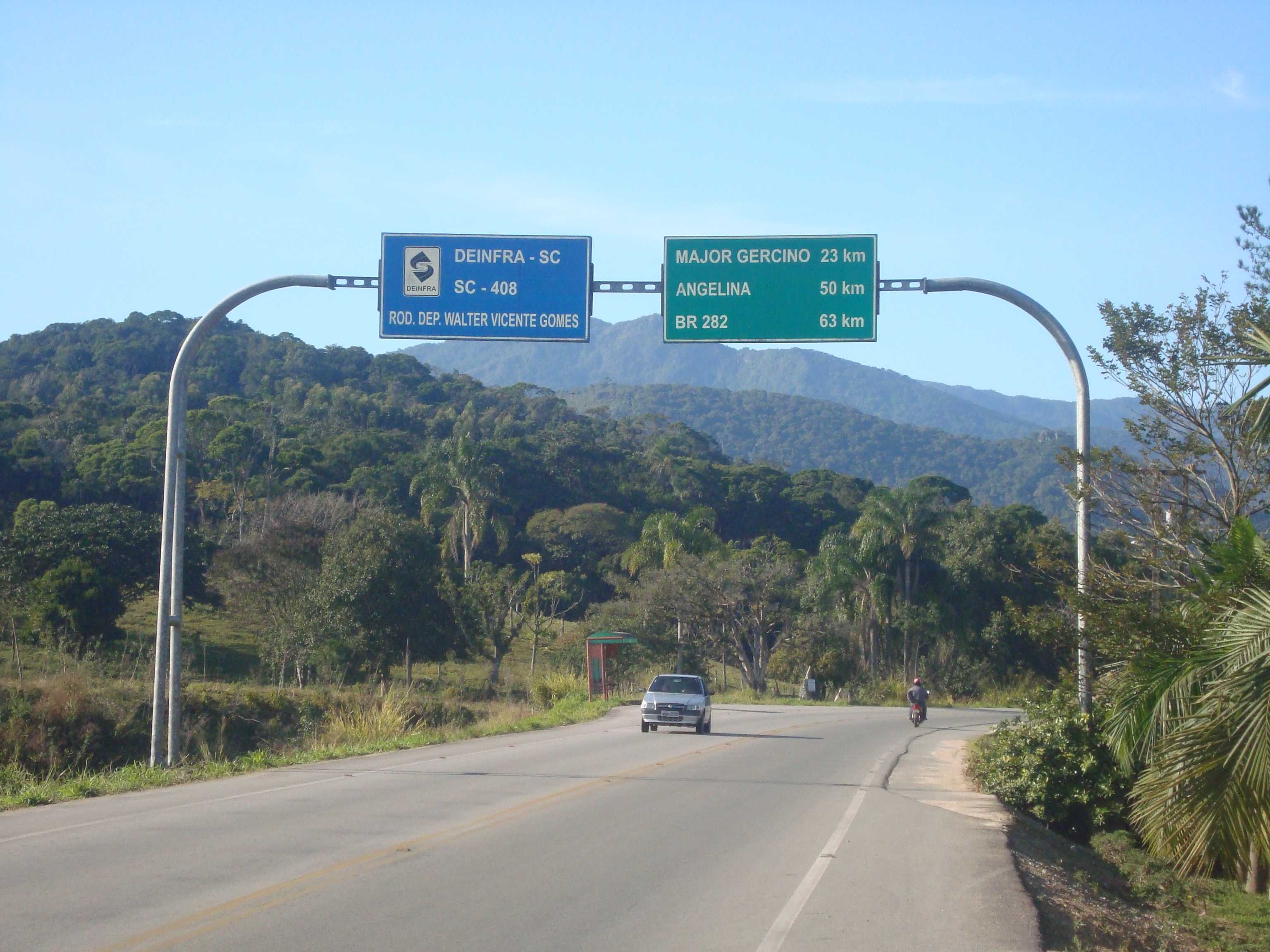 Saindo de São João Batista com destino a Major Gercino