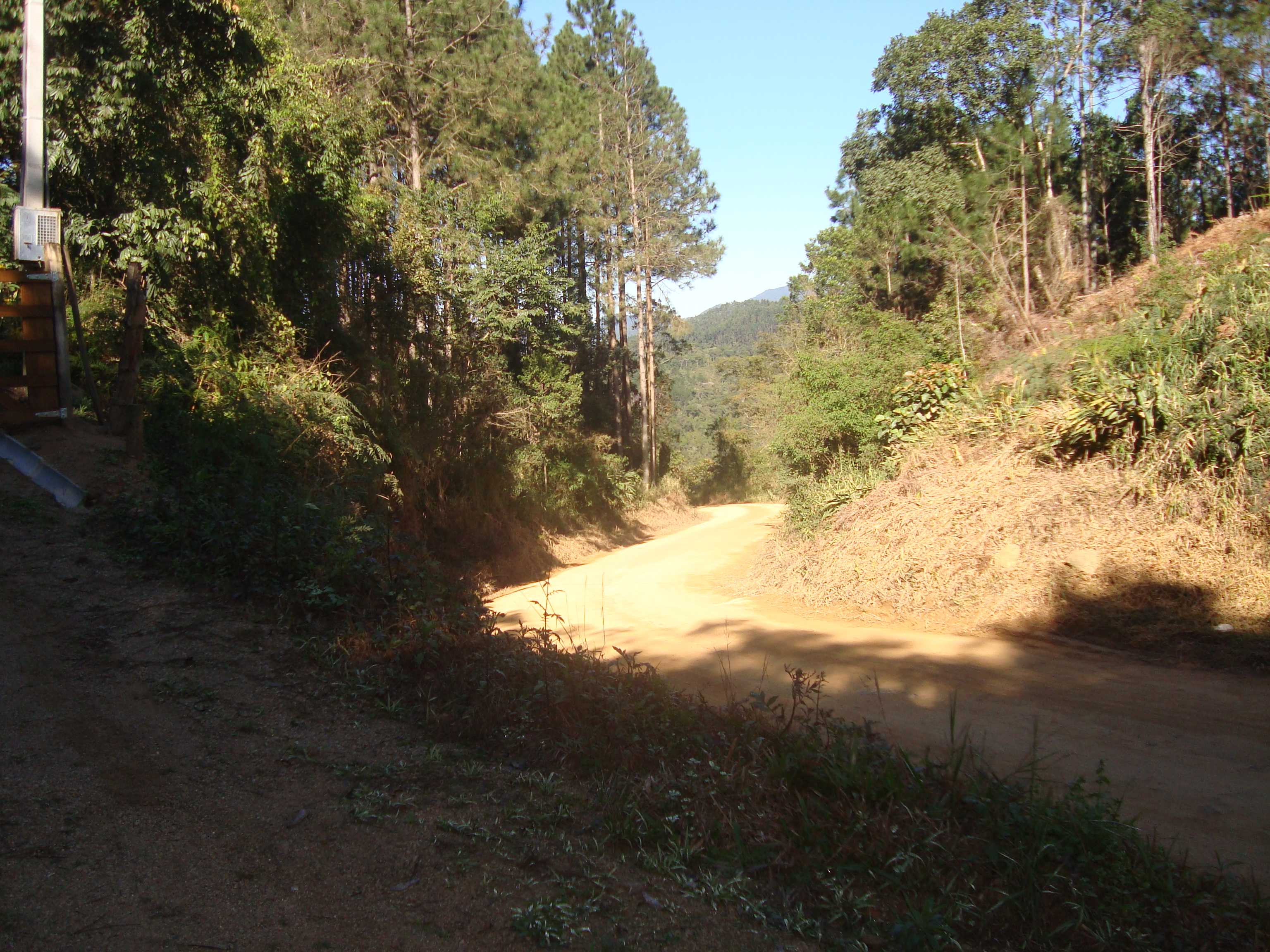 Iniciando o primeiro trecho de terra de Major Gercino para Anitápolis