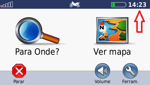 HorÃ¡rio na tela inicial