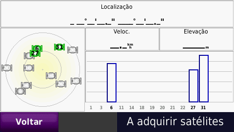 Alguns satélites já¡ sendo reconhecidos