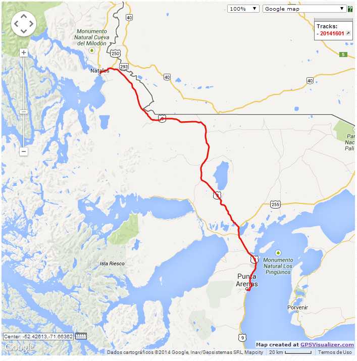 Trajeto do dia 16/01/2014