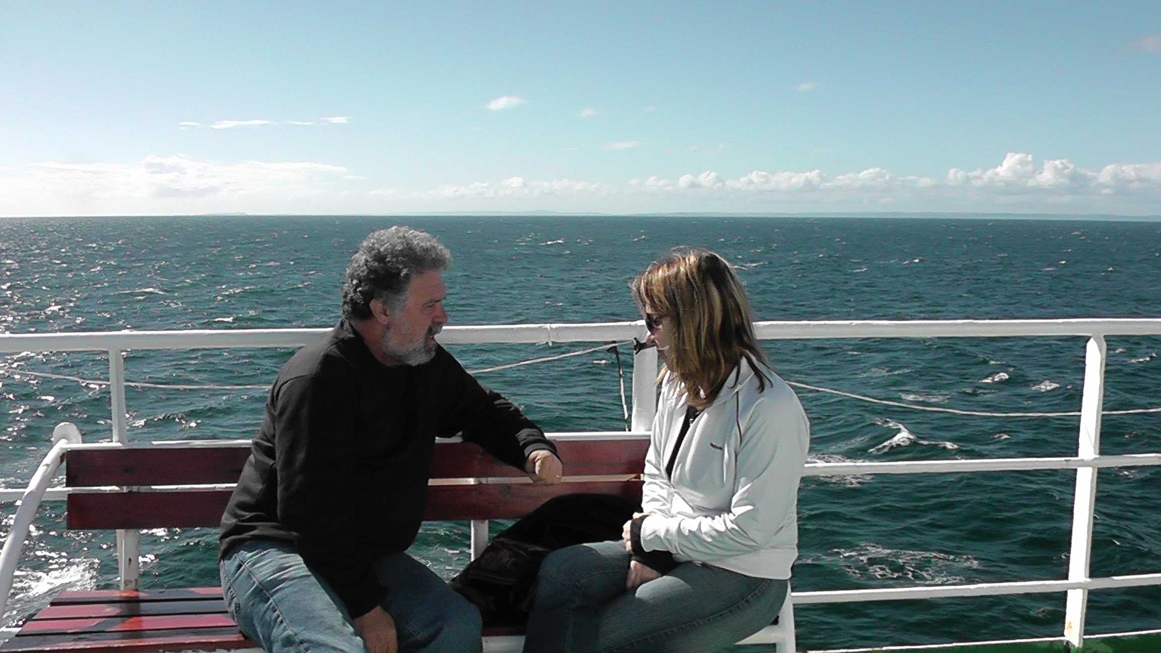 Marcio e Marli aproveitando a temperatura mais agradável  