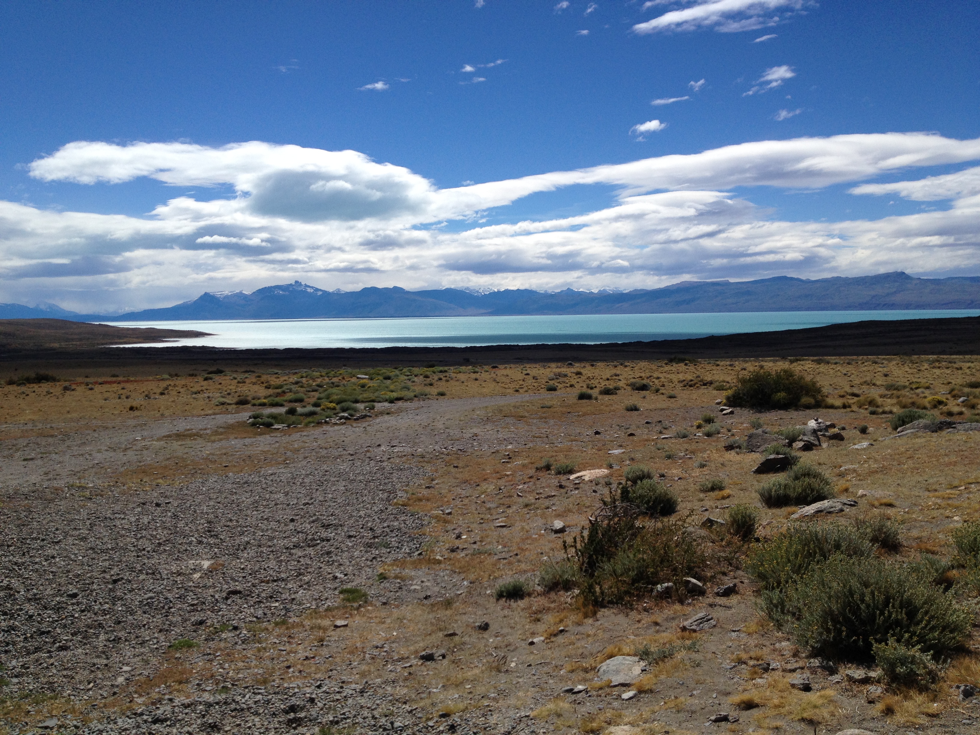 Vista do lago desde a cabana