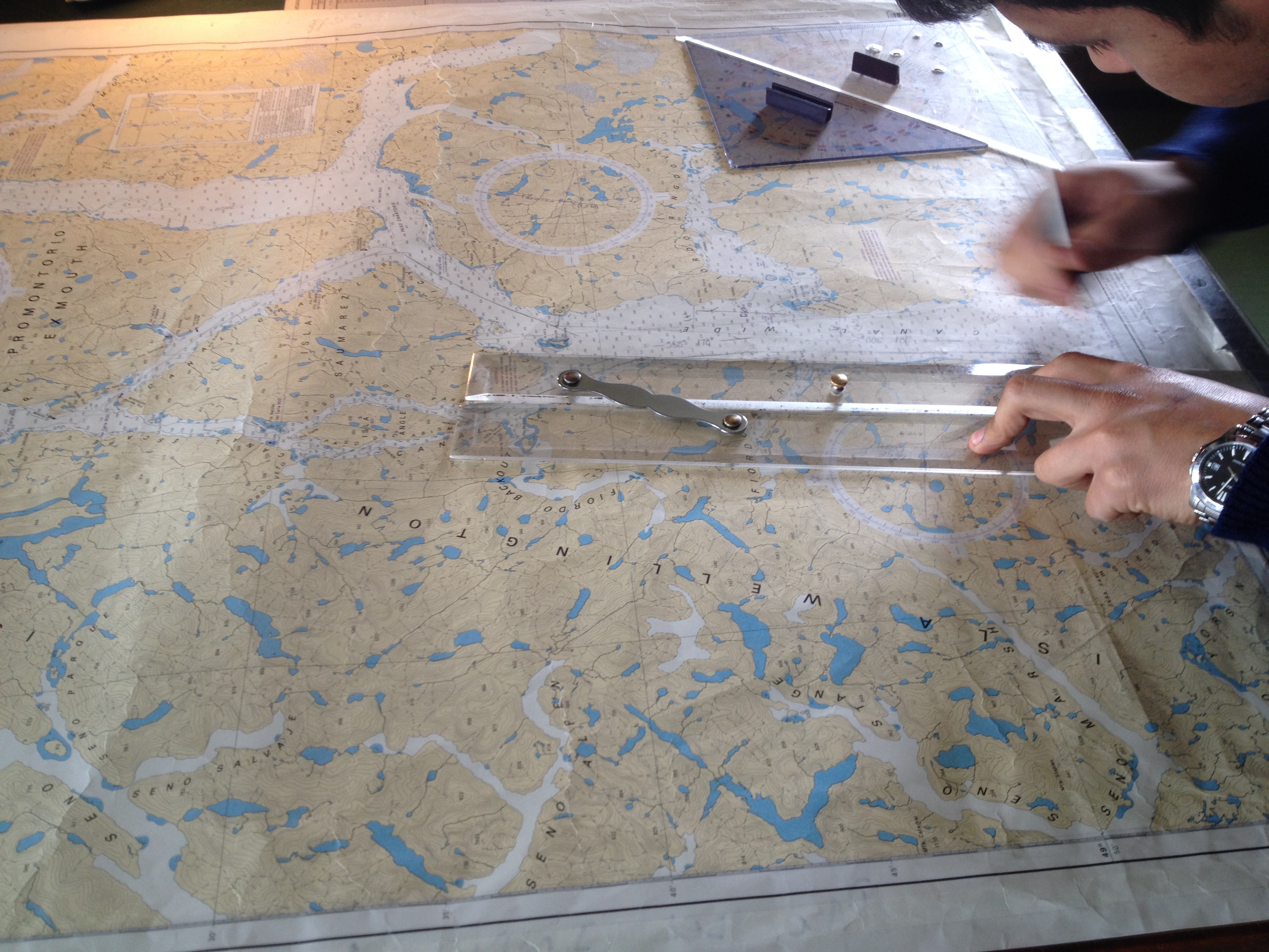 Marcando a Navegação na carta nautica