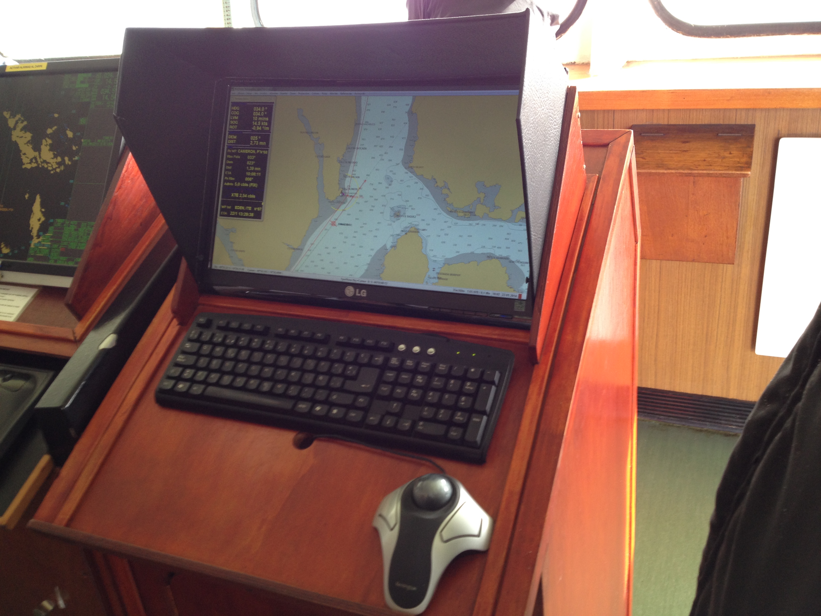 Console principal de navegação