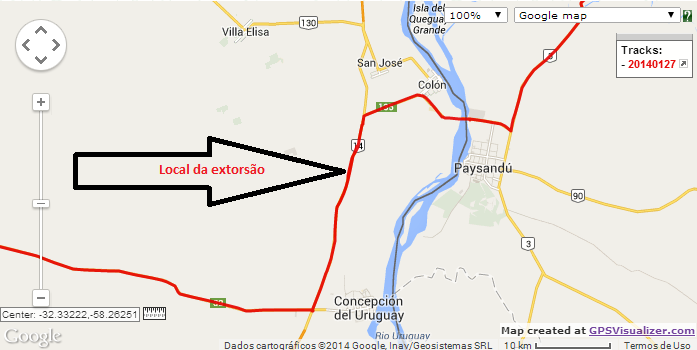 Local da extorsão II