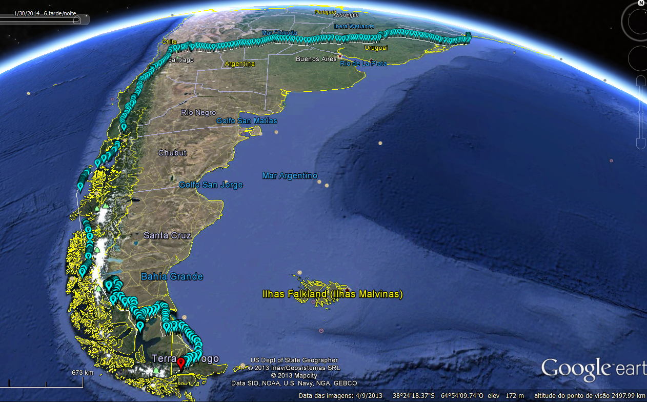 Trajeto de retorno conforme FOLLOWMEE