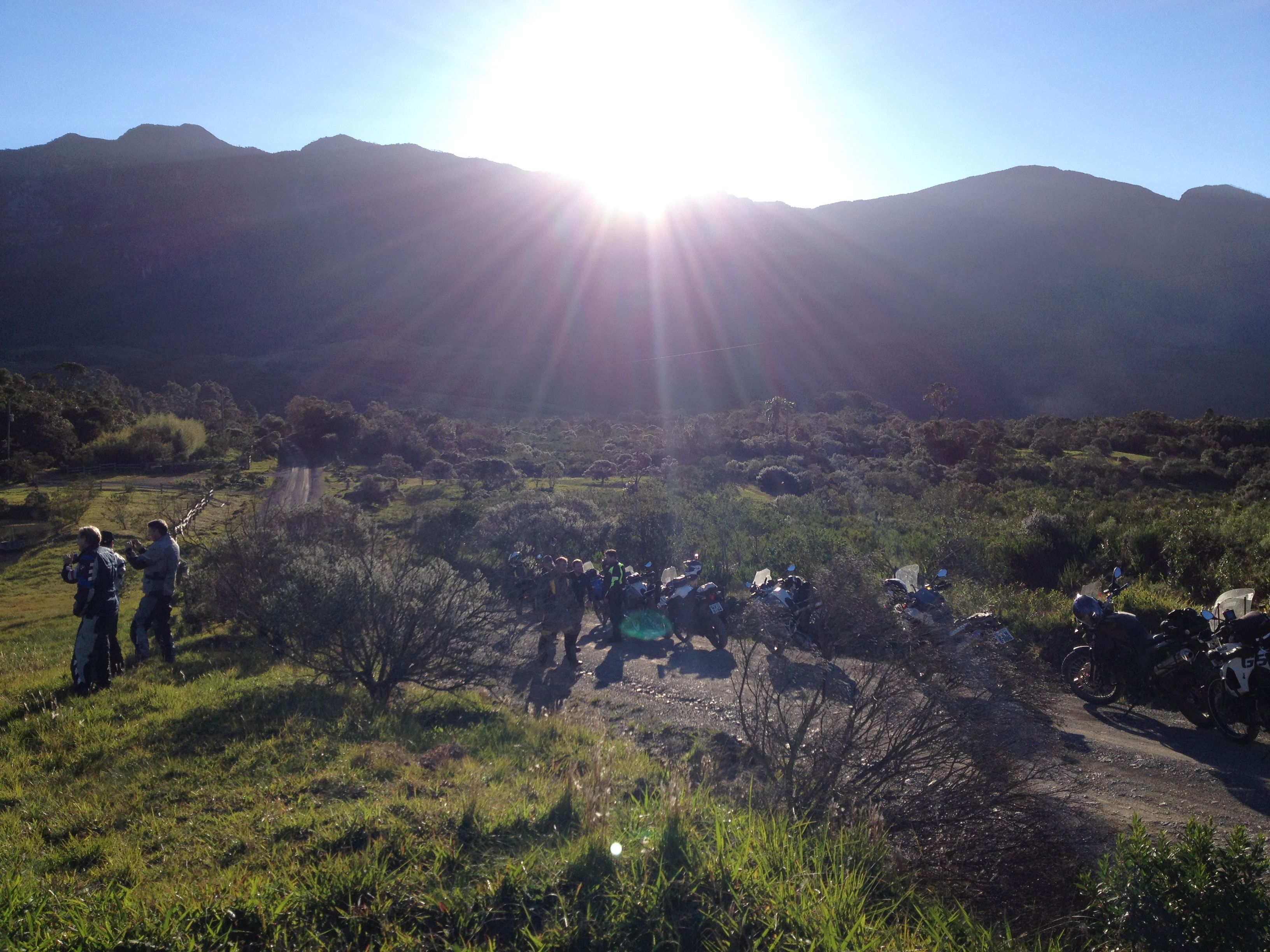 Parada para apreciar a paisagem