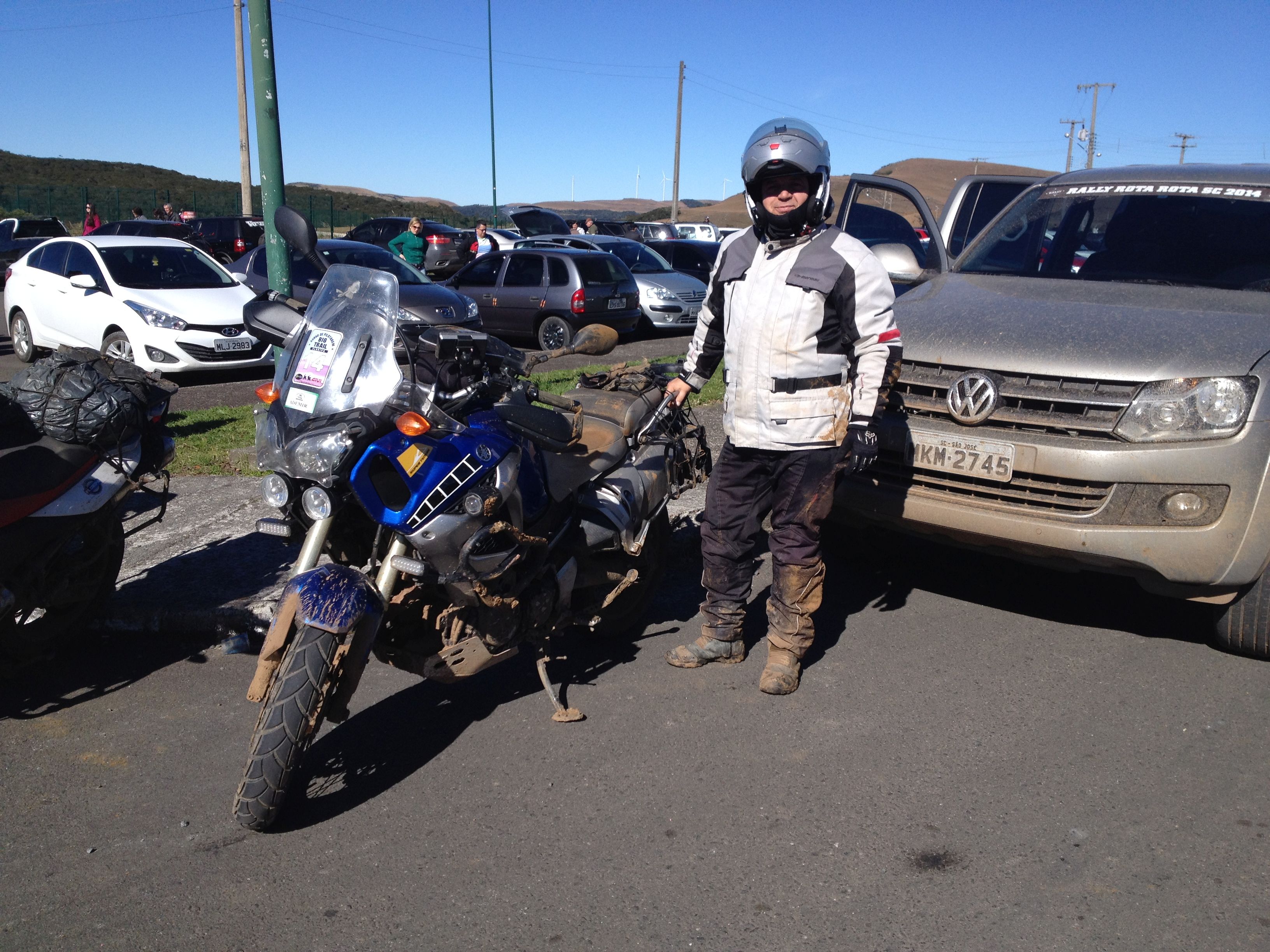 Parada no mirante da Serra do Rio do Rastro