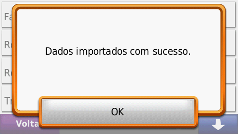 Importação concluida