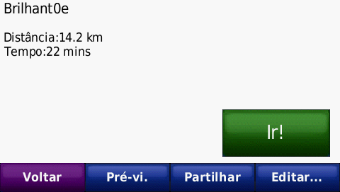 Rota escolhida basta IR