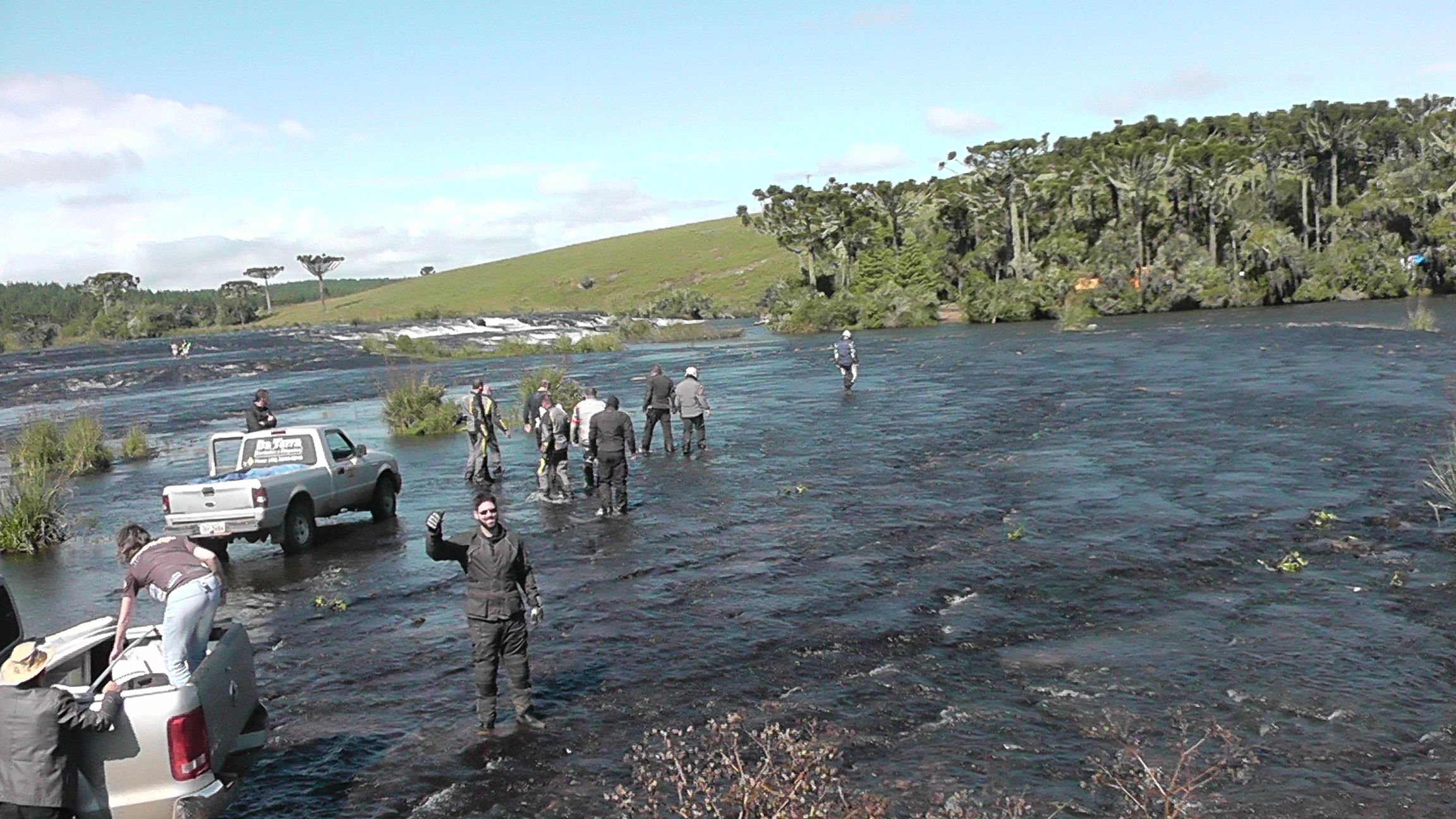 Caminhada para reconhecimento da travessia